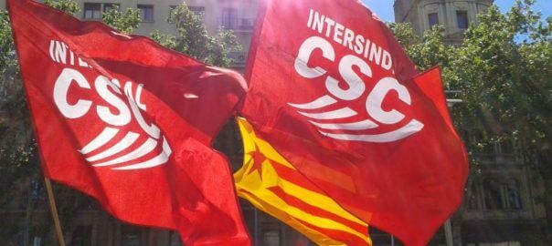 Banderes del sindicat nacional i de classe Intersindical CSC
