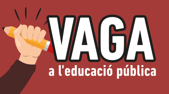Convocatòria de vaga a l'educació pública catalana: 25 i 26 de gener de 2023 - Intersindical Educació