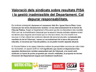 Comunicat Conjunt proves PISA