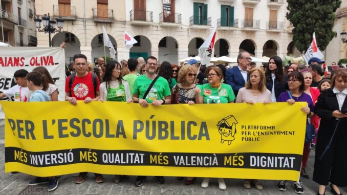 Manifestació de docents al. País Valencià
