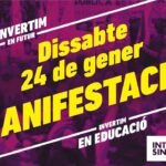 Cartell manifestació 24 de gener educació