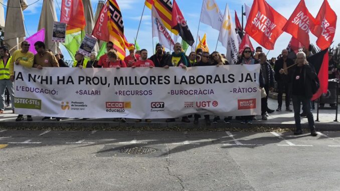 Manifestacó unitària Educació